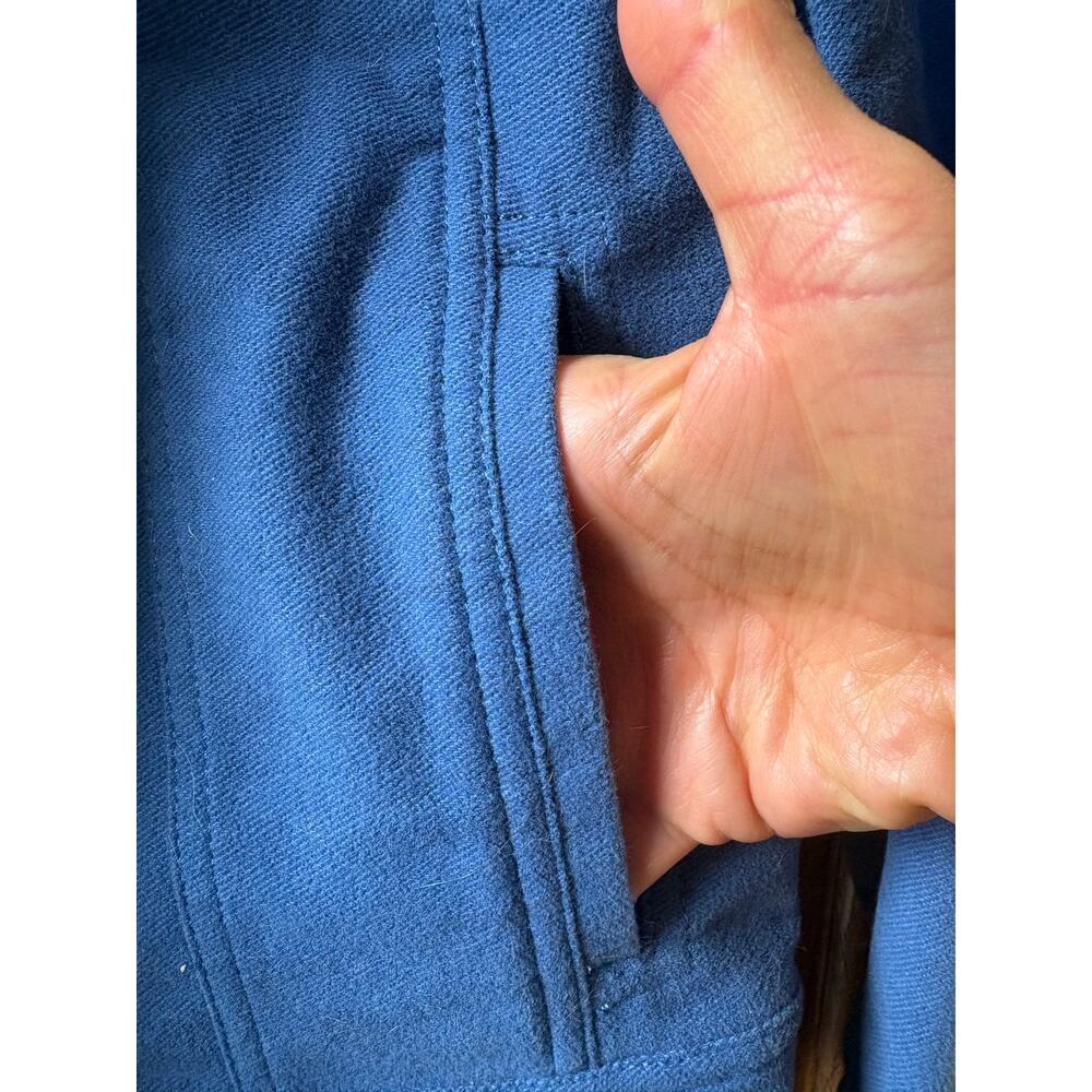Theory Shrunken Jean Jacket Blue Moleskin Twill Size P/XS - Picture 8 of 9